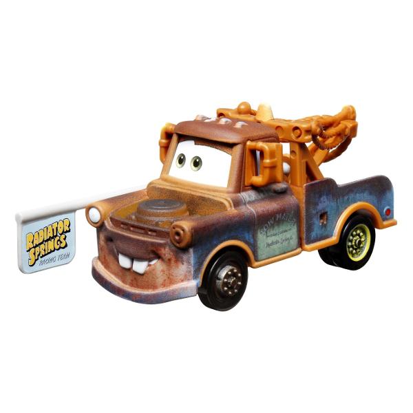 Acesta masinuta este realizata foarte in detaliu cu o culoare impecabila deci nu poate lipsi din colectia ta Joaca cu acest model ne ajuta sa retraim scenele favorite din filmul Cars de la Disney Pixar Masinuta este construita la o scara de 1 la 55 cu o dimensiune aproximativa de 9-10cm Este construita din metal si are si parti din plastic Intra in universul Cars3 o lume plina de aventuri automobilistice Acest pachet contine personajul Mater