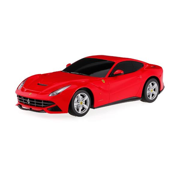 Copilul dumneavoastra se poate juca in voie cu masina cu telecomanda Ferrari F12 scara 1 la 18 oferita de brandul international Rastar Nicio cursa nu este imposibil de castigat cu acesta masinuta replica oficiala cu licenta a modelului original construita cu mare atentie la detalii Masinuta are proportiile ideale pentru momente pline de distractie si amuzament avand dimensiunile in centimetri dupa cum urmeaza  2551167 Masinuta functioneaza pe frecventa de 24GAlimentarea se face 