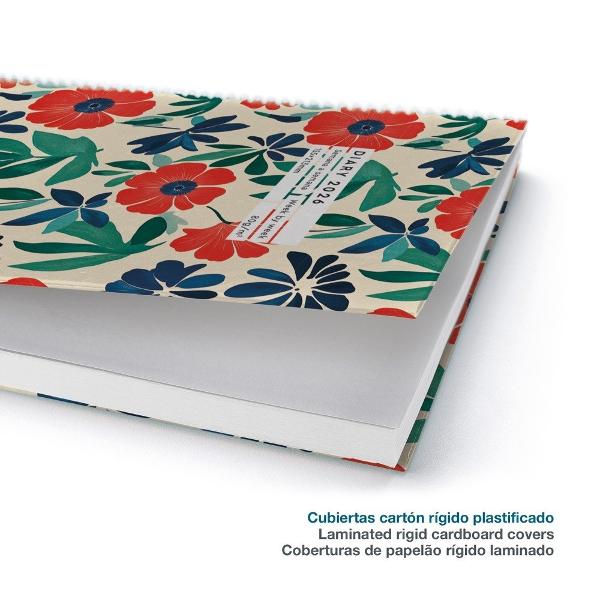 Agenda cu spira Miquelrius Plus 155x213 mm datata saptamanal Anemone Natura MR34540&nbsp;