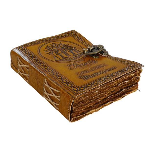 Jurnal Vintage dimensiune 175 x 125 cm coperti din piele naturala cusute manual hartie lucrata manual din bumbac Inchizatoare metalica tip ancora