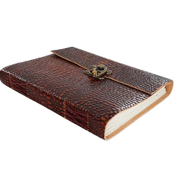 Jurnal Vintage dimensiune 20 x 15 cm coperti din piele naturala cusute manual hartie lucrata manual din bumbac Inchizatoare metalica tip ancora