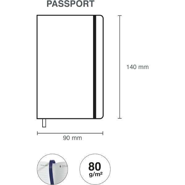 Agenda Miquelrius Passport 90x140 mm datata saptamanal Black Blue Natura MR31294