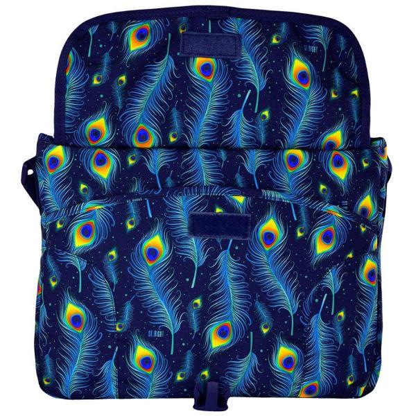 Geanta de umar StRight Peacock  Fermoare rezistente pentru acces usor Spatii interioare organizate ergonomic cu lacasuri speciale pentru accesorii de dimeniuni mici Design tineresc proaspat plin de culoare InchidereFermoartd stylewidth 