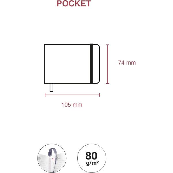 Agenda Miquelrius Pocket 105x74 mm datata saptamanal Black Blue Natura MR32077