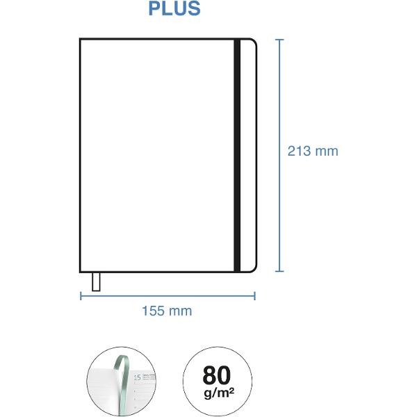 Agenda Miquelrius Plus 155x213 mm datata zilnic Gradient Graphic MR22688