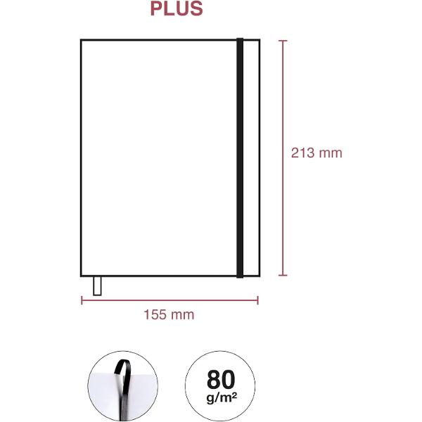 Agenda Miquelrius Plus 155x213 mm flex datata zilnic Luxor Red MR22734