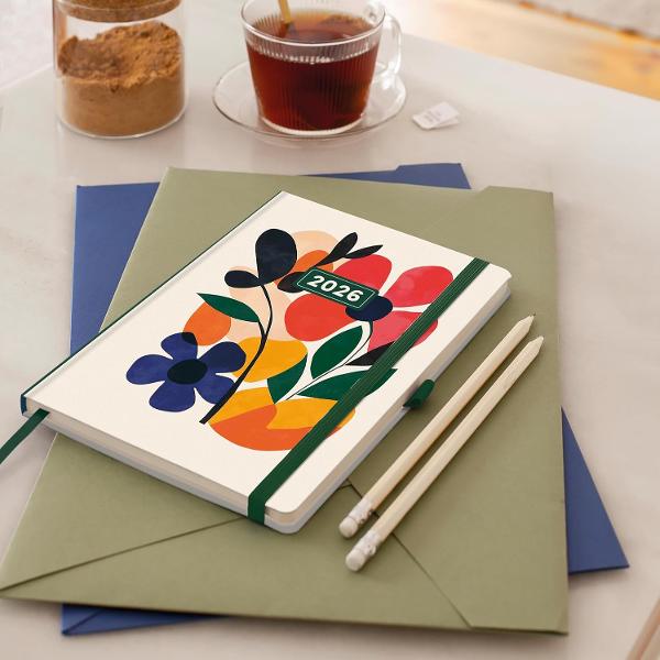 Agenda cu spira Miquelrius Plus 155x213 mm datata zilnic Mini Garden Natura MR22722