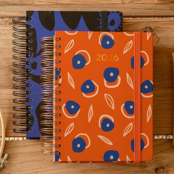 Agenda cu spira Miquelrius Plus 160x218 mm datata saptamanal Flourish Marf MR34574