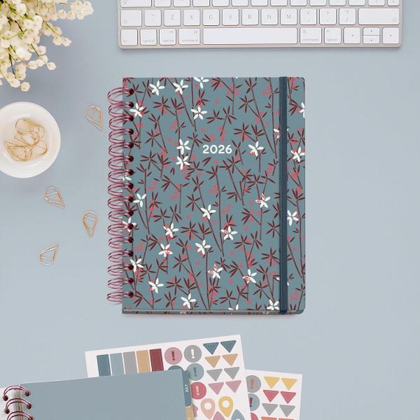 Agenda cu spira Miquelrius Plus 164x218 mm datata zilnic Bamboo Arno Dufour MR34569