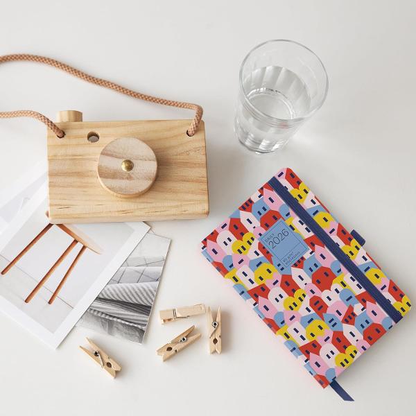 Agenda Miquelrius Passport 90x140 mm datata zilnic Houses Graphic CAT MR31293