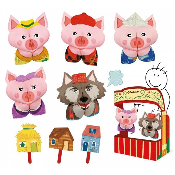 Set de Teatru de P&259;pu&537;i Origami – Cei Trei Purcelu&537;i 5 aniIntr&259; în lumea fascinant&259; a pove&537;tilor cu setul nostru original de jocuri inspirat de povestea „Cei Trei Purcelu&537;i” Acest set creativ transform&259; copiii în adev&259;ra&539;i povestitori oferindu-le posibilitatea de a crea personaje de basm precum purcelu&537;ii &537;i lupul folosind tehnici de pliere origami &537;i de a le pune în scen&259; 