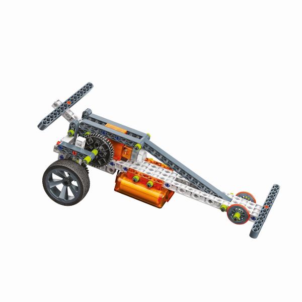 LABORATOR DE INGINERIE Descopera lumea fascinanta a mecanicii si ingineriei cu acest set educativ Stiinta si Joaca Cu peste 230 de accesorii copiii pot construi pana la 50 de modele diferite inclusiv masini motociclete si vehicule uimitoare Setul contine un motor electric functional cutie de viteze cremaliere pini roti axe si multe alte componente care ii vor ajuta pe copii sa inteleaga principiile transmisiilor ale motoarelor si ale angrenajelor Asambleaza modelele si descopera cum 