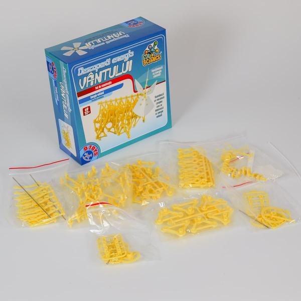 Ai un copil curios care vrea s&259; &537;tie ce este energia eolian&259; Sau cum poate vântul s&259; produc&259; energie Jocul Descoper&259; energia vântului te ajut&259; s&259;-i demonstrezi într-un mod fascinant c&259; vântul are o putere magic&259;Descoper&259; energia vântului este un set complex care odat&259; asamblat se pune în mi&537;care cu energie eolian&259; Activitatea de montare a pieselor este 