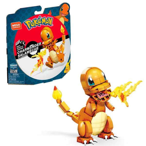 Set de Constructie Mega Construcx Medium Pokemon Charmander Gky96  14 cm 180 de piese Pokémon cu model autentic vine cu detalii care respira focul Ideala pentru varsta de 7 ani si peste aceasta jucarie de constructie ofera experiente de constructie si joaca pentru a dezvolta creativitatea si abilitatile de rezolvare a problemelor Caramizile se combina cu toate seturile de constructii Mega Construx si sunt compatibile cu marcile majore