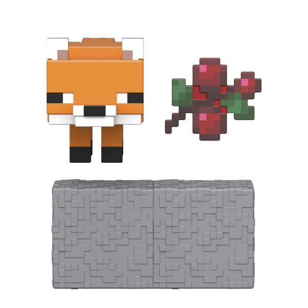 Creeaza exploreaza si supravietuieste cu figurile Minecraft Aceste figurine de actiune au fost create in mod autentic folosind designul pixelat al jocului video asa ca sunt grozave pentru joc si afisare Articulatiile mobile permit personajelor emblematice sa atinga ipostaze de actiune Fiecare figurina vine cu o piesa Build A Portal Jucatorii le pot colecta pe toate pentru a construi un portal complet Minecraft End care este de doua ori mai inalt decat figura Este un cadou grozav pentru 