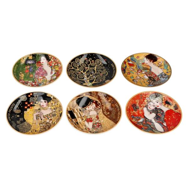 Bucura-te de momentele de cafea cu acest set elegant de 6 cesti pentru espresso din portelan fin fiecare inspirata dintr-un tablou celebru al lui Gustav Klimt Designul artistic transforma fiecare portie de espresso intr-o experienta vizuala si gustativa deosebitaMaterial premium&nbsp;Portelan 