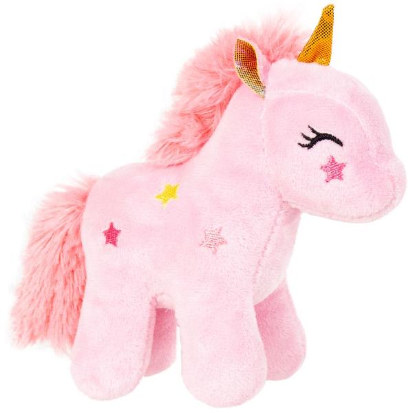 Acest unicorn de plus este creat pentru a aduce magie in fiecare clipa de joaca Fin la atingere si atent lucrat devine rapid jucaria preferata a copiilor datorita designului sau fermecator Detaliile brodate precum stelutele delicate si expresia blanda ii ofera o nota calda si prietenoasa invitand la joaca imaginativa sau la momente linistite de relaxare Cornul stralucitor adauga un accent fantasy transformand fiecare poveste intr-o aventura plina de farmec Cu o dimensiune de 13 cm 