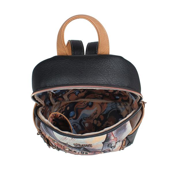 Rucsac dama Janet Art Gallery 25X13X31 cm TV000101Material material textil si piele ecologica