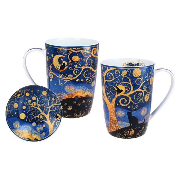 Can&259; elegant&259; din por&539;elan fin cu o capacitate generoas&259; de 600 ml inspirat&259; din stilul inconfundabil al picturilor lui Vincent van Gogh Designul artistic red&259; motive expresive &537;i culori vibrante specifice marelui pictor transform&acirc;nd fiecare moment de savurare a ceaiului &icirc;ntr-o experien&539;&259; plin&259; de inspira&539;ieCana este prev&259;zut&259; cu capac 