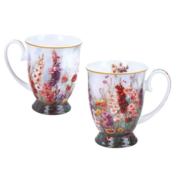 Set deosebit format din 2 c&259;ni din por&539;elan fin cu o capacitate de 280 ml fiecare decorate cu un elegant motiv &bdquo;Flori S&259;lbatice&rdquo; semnat de artista Laura Lozano Designul delicat inspirat din frumuse&539;ea naturii aduce &icirc;n prim-plan flori colorate &537;i detalii artistice care transform&259; fiecare moment de relaxare &icirc;ntr-o experien&539;&259; pl&259;cut&259;C&259;nile 