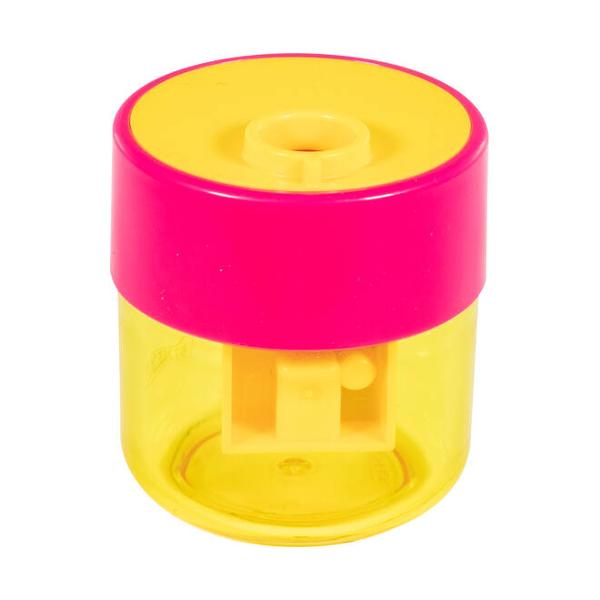 Aceast&259; ascu&539;itoare dubl&259; este un accesoriu indispensabil pentru &537;coal&259; Cu dou&259; dimensiuni este potrivit&259; pentru creioane standard &537;i jumbo&nbsp;Mecanismul inteligent de blocare a orificiului cu r&259;sucire protejeaz&259; lamele &537;i previne varsarea accidentala a a&537;chiilor Modelele &icirc;n culori asortate adaug&259; culoare vie&539;ii de zi cu zispan 