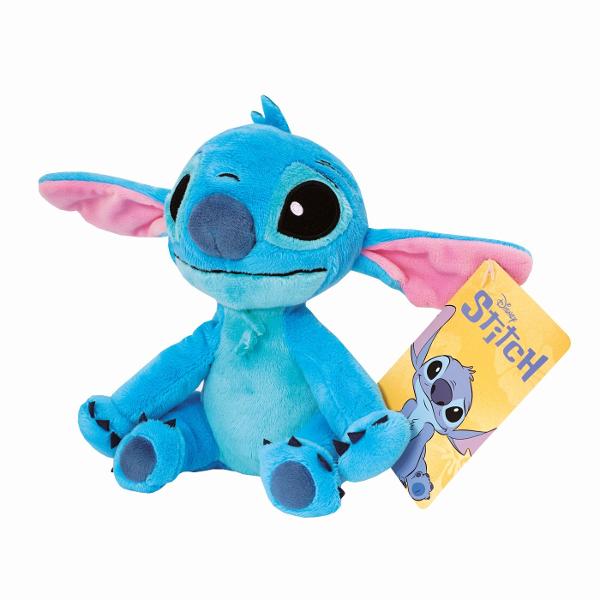 Plus Disney Stitch 35 cm este o jucarie moale si simpatica inspirata din celebrul personaj din universul Lilo si Stitch Realizat din materiale textile fine si placute la atingere acest plus reda fidel trasaturile lui Stitch cu ochi mari expresivi urechi late si detalii brodate atent finisate Dimensiunea de 35 cm il face potrivit pentru imbratisari joaca zilnica sau pentru a fi asezat ca element decorativ in camera copilului Este usor de transport ideal pentru calatorii sau pentru 
