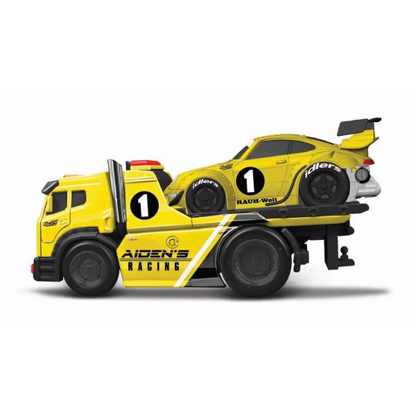 Produsul se vinde individual si nu se poate alege un anumit modelPachetul contine 1 x&nbsp;set camion si masinuta scara 164NotaAcest produs este disponibil in mai multe modeleProdusul se vinde individualLivrarea modelului se va realiza in mod aleatorNu se poate alege un anumit modelSet Muscle 