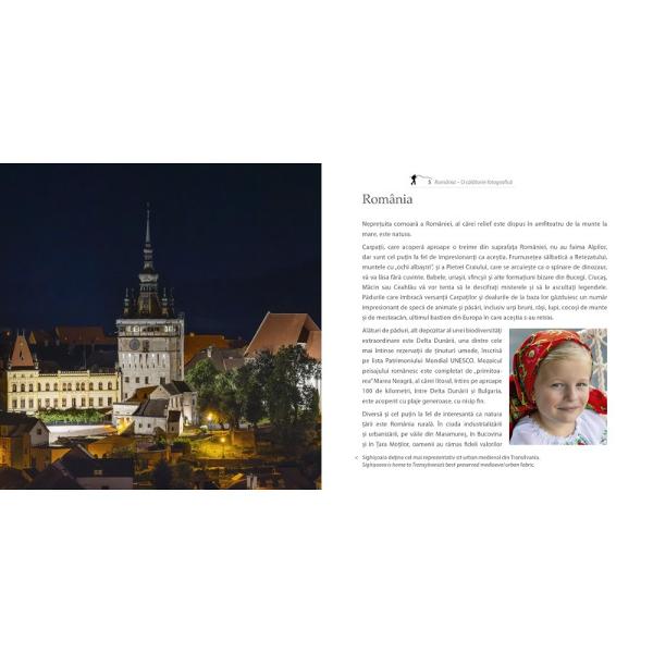 Silueta sobr&259; a unei biserici maramure&537;ene &537;i frescele vii ale bisericilor din Moldova crestele spectaculoase &537;i dealurile unduitoare or&259;&537;elele desprinse parc&259; din gravuri medievale &537;i centrele urbane moderne debord&acirc;nd de energie acestea sunt cele mai populare imagini ale Rom&acirc;niei dar reprezint&259; doar o mic&259; parte din impresionanta colec&539;ie de amintiri fotografice pe 