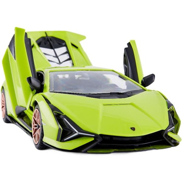Kitul de Asamblare RC LAMBORGHINI SIAN FKP 37 de la Rastar este o jucarie inovatoare si captivanta perfecta pentru copiii de peste 8 ani si pasionatii de masini Acest set DIY ofera o experienta interactiva completa permitand utilizatorului sa construiasca pas cu pas o replica detaliata a celebrului model LAMBORGHINI SIAN FKP 37 la scara 118 Kitul contine 72 de piese din plastic usor de imbinat precum si o telecomanda performanta ce functioneaza pe frecventa de 24 GHz asigurand un control 