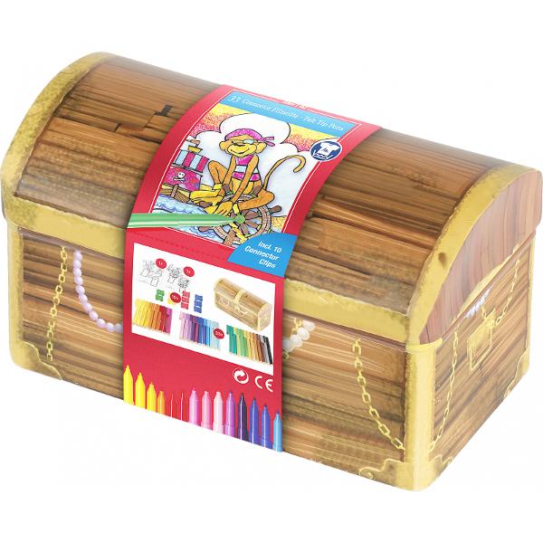 cadoul perfect pentru desen &537;i joac&259;lada de comori cu 33 carioci Connector 10 clipsuri 10 carduri craft pentru colorat