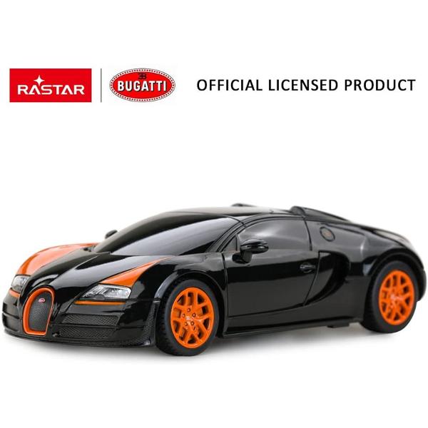 Copilul dumneavoastra se poate juca in voie cu masina cu telecomanda Bugatti Grand Sport Vitesse scara 1 la 18 oferita de brandul international Rastar Nicio cursa nu este imposibil de castigat cu acesta masinuta replica oficiala cu licenta a modelului original construita cu mare atentie la detalii Masinuta are proportiile ideale pentru momente pline de distractie si amuzament avand dimensiunile in centimetri dupa cum urmeaza  2481268Masinuta functioneaza pe frecventa de 