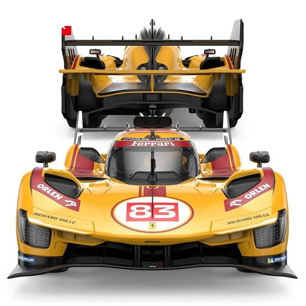 Copilul dumneavoastra se poate juca in voie cu masina cu telecomanda Ferrari 499P N83 GALBEN scara 1 la 14 oferita de brandul international Rastar Nicio cursa nu este imposibil de castigat cu acesta masinuta replica oficiala cu licenta a modelului original construita cu mare atentie la detalii Masinuta are proportiile ideale pentru momente pline de distractie si amuzament Masinuta functioneaza pe frecventa de 24GAlimentarea se face astfel  pentru masinuta sunt necesare 5 baterii tip AA 