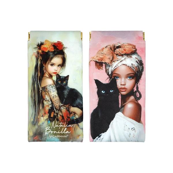Etui pentru ochelari Natalia Bonilla Povestile Pisicilor Luna si Nela 9x18 cm 0210329