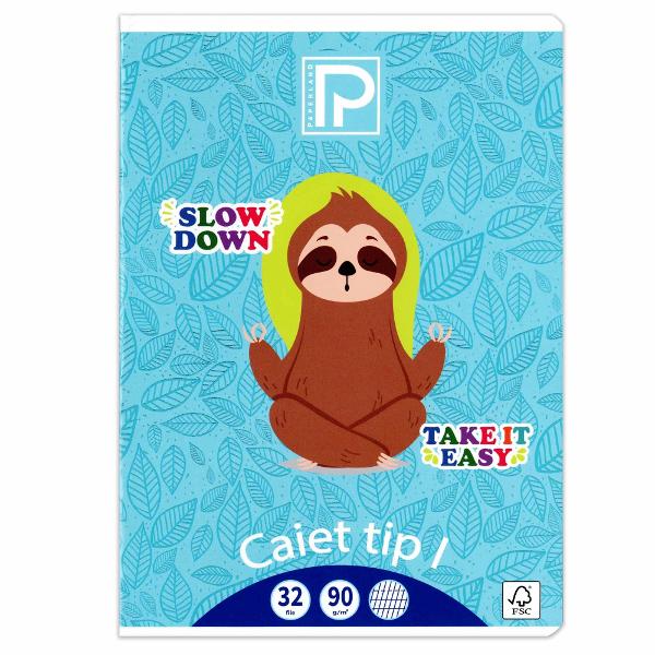 Caiet A5 tip I 32 file PAPERLAND&nbsp;Select - descriere produsDaca sunteti in cautarea unui&nbsp;caiet pentru copii din clasa I va recomandam acest&nbsp;model de tip I&nbsp;de la PAPERLAND&nbsp;cu hartie de grosime superioara 90 gmp&nbsp;Aceasta nu permite patrunderea cernelii pe verso si asigura astfel o scriere curata fara intinari Liniatura speciala cu linii orizontale si linii pe diagonala de ghidaj ofera un&nbsp;excelent suport pentru invatarea scrierii 