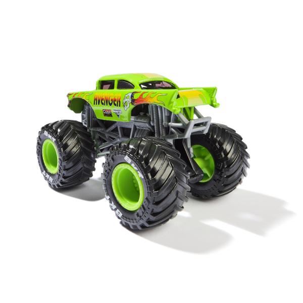 Masina oficiala a spectacolului Monster Jam Un vehicul hiper detaliat fidel eroilor spectacolului cu un aspect agresiv si suspensii realiste pentru a face cascadoriile intr-un mod cat mai spectaculos Macheta este metalica si foarte bine realizata Foarte rezistenta Monster Jam ofera mai multe detalii si grafica decat oricand Cu anvelopele oficiale BKT jante cromate stilizate si un sasiu autentic cu detalii cromate acest camion monstru intruchipeaza stilul si volanul omologului sau din 