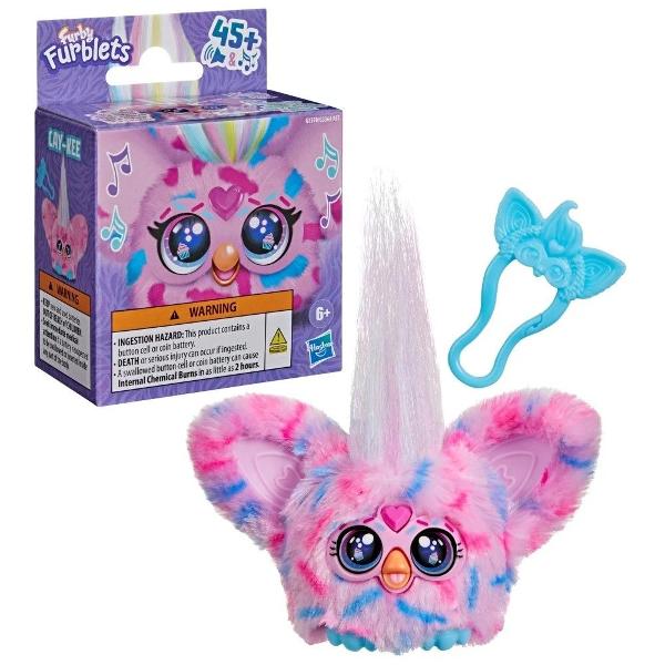 Jucarie interactiva tip Furblets Boo Kin Halloween compacta si usor de transport conceputa pentru distractie rapida si interactiune muzicala Produsul reda peste 45 de sunete si efecte audio oferind o experienta dinamica prin activarea diferitelor functii tactile Designul colorat si expresiv atrage atentia iar dimensiunea redusa permite utilizarea oriunde acasa sau in deplasare Este realizat din materiale rezistente potrivite pentru utilizare frecventa Produsul functioneaza pe baza de 
