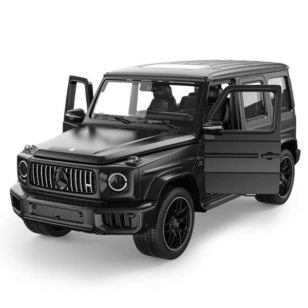 Masinuta are proportiile ideale pentru momente pline de distractie si amuzament avand dimensiunile in centimetri dupa cum urmeaza  1888453 Masinuta metalica Mercedes Amg G63 Negru scara 1 la 24 are anvelope de cauciuc si un design detaliat interior-exterior realizat din materiale metalice turnate cu accesorii realizate din material plastic de calitate superioara Copilul dumneavoastra se poate juca in voie cu masina metalica Mercedes Amg G63 Negru de la brandul international Rastar 