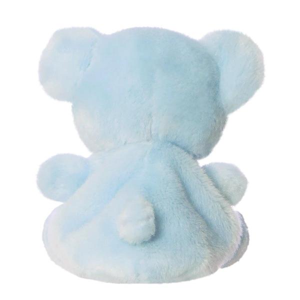 Jucarie de plus Aurora Shooky Pong Pong 13cm in forma de koala realizata din material textil moale si pufos placut la atingere ideala pentru imbratisare si joaca zilnica Designul delicat in nuante de albastru deschis cu burtica alba si nas mov este completat de expresia calmei si zambitoare care transmite relaxare si confort Forma rotunjita este si dimensiunea compacta sau fac usor de transport potrivita atat pentru acasa cat si pentru calatorii sau somn Contribuie la dezvoltarea 