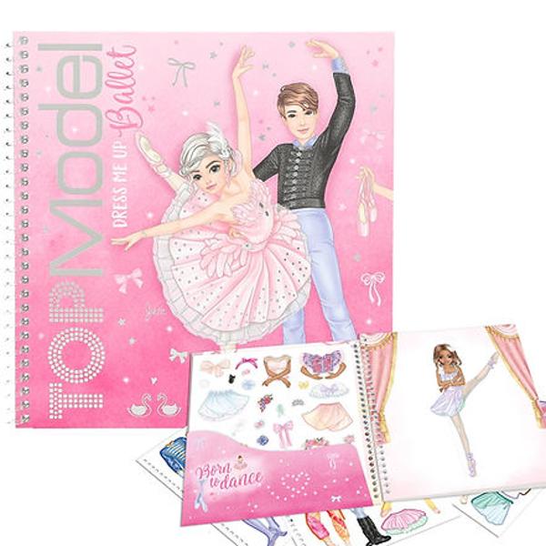 TOPModel &Icirc;mbraca-ma &icirc;n balet 24 de pagini spiralate cu figurine model &537;i 11 coli de stickere cu costume &537;i accesorii de balet grozave Preg&259;te&537;te scena pentru stiluri creative de stickere