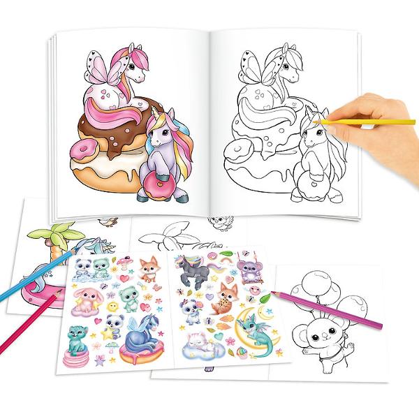 Pagini &icirc;ntregi de unicorni dr&259;gu&539;i &Icirc;n cartea de colorat Ylvi &bdquo;Create your Unicorn&rdquo; 13 imagini de colorat frumoase a&537;teapt&259; s&259; fie aduse la via&539;&259; cu ajutorul culorilor Include &537;abloane de colorat colorate pentru inspira&539;ie &537;i o pagin&259; dubl&259; plin&259; de stickere fantastice pentru &icirc;nfrumuse&539;are A&537;a func&539;ioneaz&259; distrac&539;ia magic&259; a coloratului