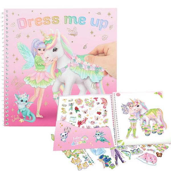 Aspecte fermec&259;toare pentru z&acirc;na Ylvi &537;i prietenii ei magici cartea cu stickere Dress Me Up are 24 de pagini spiralate cu figurine cu Ylvi &537;i unicornii ei pe care le po&539;i &icirc;nfrumuse&539;a cu 11 coli de stickere