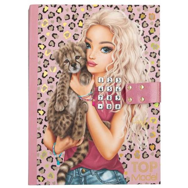 Pentru g&acirc;nduri &537;i secrete jurnalul TOPModel se deschide doar atunci c&acirc;nd este introdus codul corect de patru cifre care poate fi setat &537;i modificat personal Apoi se aude hitul de top al lui Taylor Swift Anti-Hero aproximativ 20 de secunde La exterior jurnalul roz are un imprimeu leopard cool &537;i un motiv mare cu un pui de leopard &Icirc;n interior 80 de pagini liniate fin &537;i ilustrate colorat a&537;teapt&259; s&259; fie umplute cu text