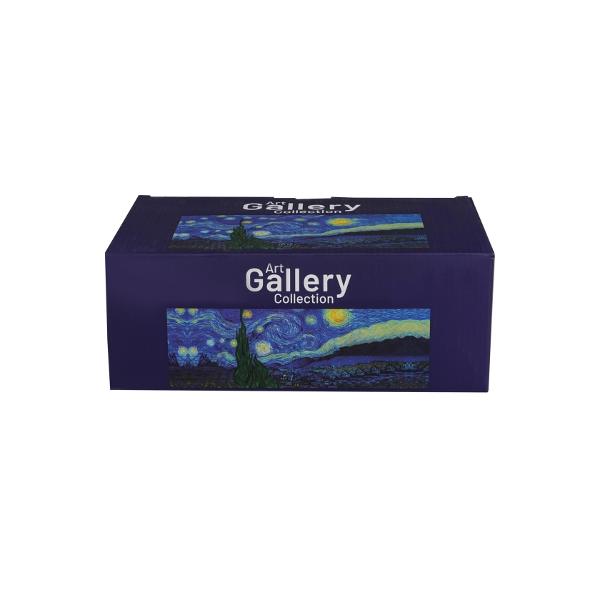 Set de mic dejun - cea&537;c&259; jumbo &537;i farfurie lung&259;&nbsp;&nbsp;STARRY NIGHT inspirat de Van Gogh&nbsp;&nbsp;din&nbsp; colec&539;ia&nbsp;Art Gallery&nbsp;&nbsp; Acest produs este fabricat din por&539;elan de calitate superioara un material cunoscut pentru durabilitatea sa excelent&259; &537;i aspectul lucios 