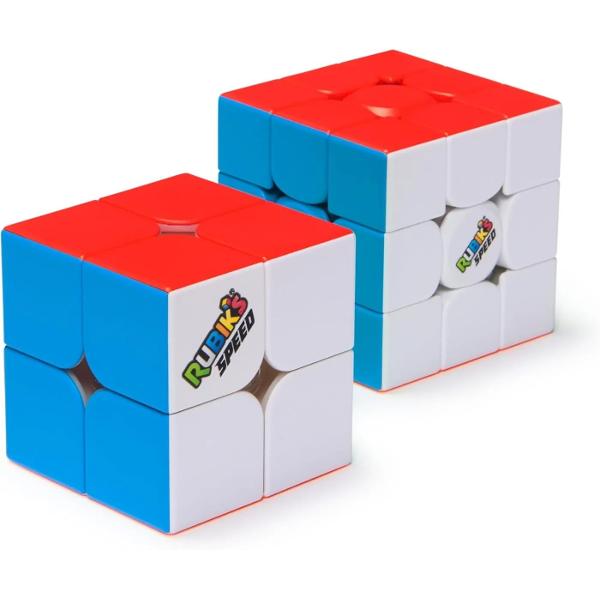 RUBIKS SPEED DUO 2x2 si 3x3 este setul ideal pentru pasionatii de puzzle-uri logice si viteza oferind doua cuburi clasice intr-un singur pachet un cub 2x2 si un cub 3x3 Concepute pentru performanta aceste cuburi sunt optimizate pentru rotiri rapide si fluide fiind potrivite atat pentru incepatori cat si pentru utilizatori avansati care vor sa isi imbunatateste timpii de rezolvare Designul modern fara stickere stickerless asigura durabilitate ridicata si culori intense care nu se 
