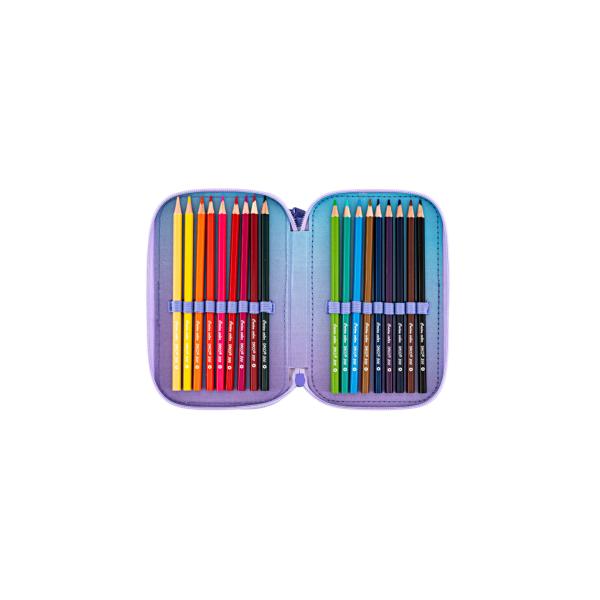 Penar &537;colar triplu echipat DACO &ndash; model Z&acirc;na florilor 46 piese 3 compartimente movlilaPenarul &537;colar&nbsp;DACO &ndash; Z&acirc;na florilor&nbsp;este alegerea ideal&259; pentru elevii care &icirc;&537;i doresc un set complet bine organizat &537;i cu un design de poveste Decorat cu o 