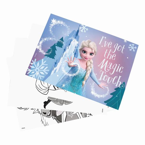 Happi Hobbi Set creativ Frozen in gentuta portabila perfect pentru copiii care iubesc desenul si personajele lor preferate din universul Disney Practic si usor de transport setul poate fi luat oriunde  la plimbari in masina sau in calatorii  oferind ore intregi de distractie si creativitate Copiii pot picta si desena scene inspirate din povestea Frozen folosind creioanele colorate incluse si acuarelele care pot fi combinate pentru a obtine nuante variate Blocul de desen le permite sa isi 