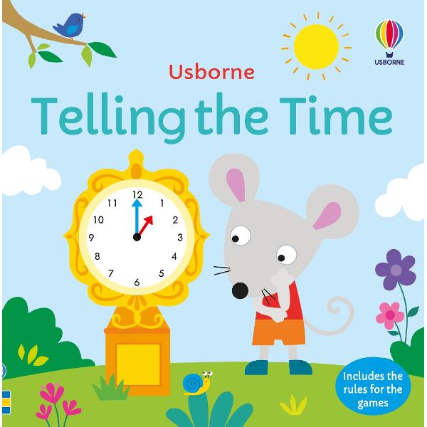 These entertaining games for 2-5 players will help children to learn to tell the time From hours minutes and seconds to analogue and digital clocks the brightly illustrated book will tell them everything they need to know about how to tell what the time is Then they can have fun practising by playing two different games - bingo and pairs - using the 4 boards and 36 cards included in the pack The game instructions are at the back of the book