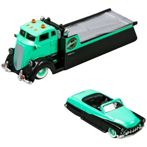 Set Elite Transport Camion Transportator si Masinuta Metalica scara 1 la 64 conceput pentru colectionari si pasionatii de vehicule clasice dar si pentru copii care apreciaza jocul realist Include un camion de tractare si un autoturism ambele realizate din metal cu elemente din plastic pentru un echilibru optim intre rezistenta si detaliu Modelul impresioneaza prin finisaje atent realizate detalii autentice si elemente functionale care reproduc fidel scenarii reale de transport si 