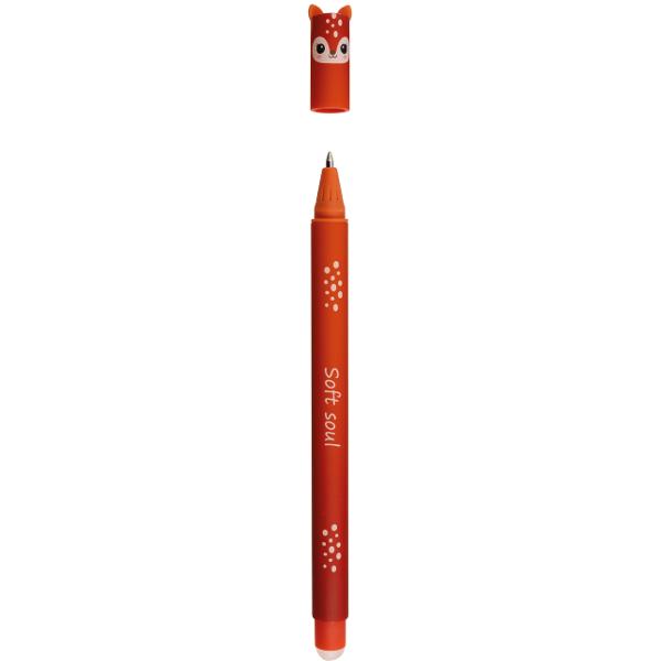 Rollerul cu gel &bdquo;Animal erase it&rdquo; motiv caprioara functioneaza cu cerneala albastra speciala termosensibila ce se sterge prin frecarea cu capatul celalalt al rollerului Grosimea liniei de scriere e de 07 mm A nu se utiliza pe documente legale La temperaturi mai mari de  60&deg;C cerneala dispare