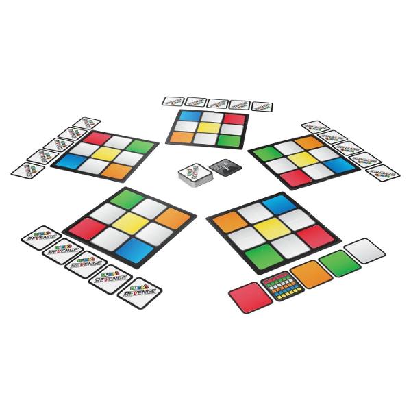 Joc Rubiks Razbunarea este un joc de carti rapid si competitiv inspirat de celebrul cub Rubik in care jucatorii trebuie sa observe sa reactioneze si sa isi foloseasca strategia pentru a forma combinatiile corecte de culori Pe parcursul jocului participantii pot amesteca fura si rezolva provocarile incercand sa isi depaseasca adversarii si sa obtina victoria Regulile dinamice si rundele pline de suspans transforma fiecare partida intr-o experienta distractiva potrivita pentru familie 